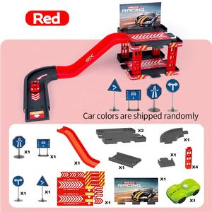 4 en 1 DIY montaje estacionamiento juego Carreras <span class=keywords><strong>coches</strong></span> plástico niños Parque Juguetes - Product Image 5