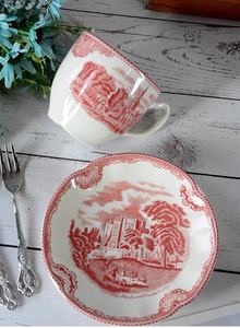 Vente en gros d'usine, ensembles de café en céramique de style européen, château rouge - Product Image 6