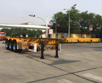 Châssis de semi-remorque 2, 3 ou 4 essieux de haute qualité avec une charge utile de 60 tonnes pour le transport de conteneurs de marchandises lourdes, remorque de camion personnalisable