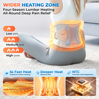 Ceinture chauffante lombaire rechargeable Tech Love avec 3 niveaux de chaleur et massage par vibration