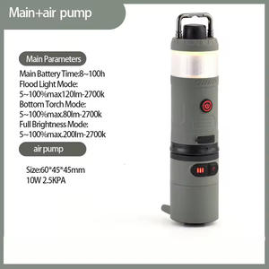 Ventilateur anti-moustiques, lampe torche audio, éclairage focalisé, lampe de camping multifonctionnelle, batterie 5000AH - Product Image 5