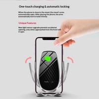 Chargeur de téléphone sans fil à induction automatique pour voiture, support de charge rapide, accessoire intelligent portable pour véhicule, modèle V3