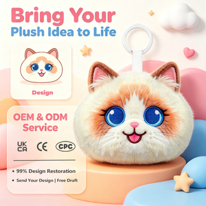 Portamonete Personalizzato a Forma di Gatto Bianco, Portachiavi Peluche Kawaii, Mini Portafoglio con Cerniera, Ciondolo per Zaino, Decorazione per Borsa, Regalo - Product Image 1