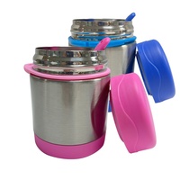 Back to School Geschenk 300ml Thermoskanne Lebensmittel behälter mit Löffel gabel Isolierte Bento Brotdose mit Thermoskanne halten Lebensmittel warm