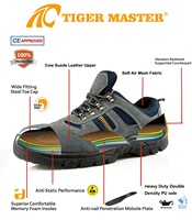 Chaussures de sécurité basses style sport avec embout en acier large, anti-perforation, résistantes à l'huile et aux acides, semelle antidérapante en PU, bottes de travail bleues pour hommes