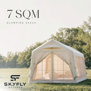 <span class=keywords><strong>Tente</strong></span> <span class=keywords><strong>gonflable</strong></span> <span class=keywords><strong>1</strong></span> pièce avec tissu en coton TC de 7 m² – Abri spacieux pour le glamping et le camping en extérieur - Product Image 1
