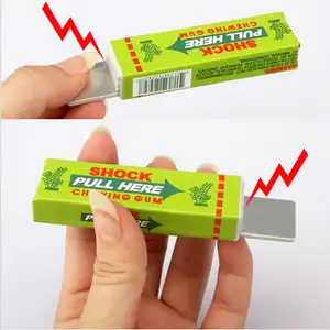 1pc Funny Safety Trick Joke Toy Electric Shock Shocking Pull Head Chewing gum Gag novelty item toy for children Wholesale