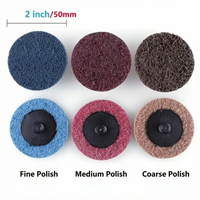 Disque de ponçage en nylon de 2 pouces, lot de 60 pièces - Tampon de polissage non tissé - Disque de meulage - Disque de débavurage en corindon brun pour meuleuse d'angle