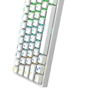 Superventas al por mayor personalizado respetuoso con el medio ambiente cómodo colorido multicolor PC compacto teclado para juegos de tamaño completo