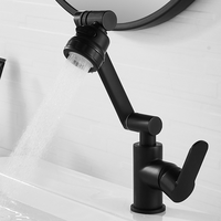 Robinet de salle de bains lavabo robinets d'eau mitigeurs pivotants en laiton Logo moderne contemporain en céramique poli 3 ans 1 pièces Bobao