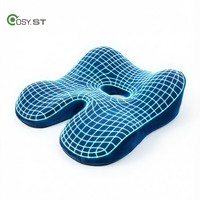 Coussin de siège orthopédique en mousse à mémoire de forme en U avec découpe coccyx pour soulager les douleurs du coccyx, des hémorroïdes et de la sciatique, et favoriser le soutien postural