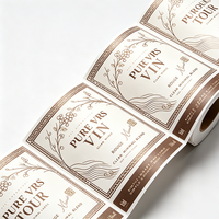 Étiquettes autocollantes personnalisées pour fabricants éco-responsables, rouleaux d'étiquettes pour liqueurs, étiquettes adhésives pour boissons et alcools