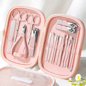 Custom Manicure Set 18-piece Set/Nail Set 8-piece Portable Travel Beauty Kit Pink Blue Green