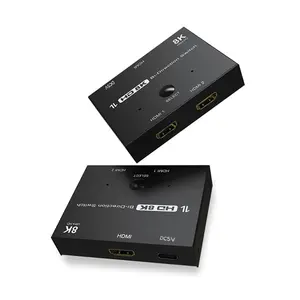 Doonjiey 8K 60hz HDTV çift yönlü anahtar ayırıcı dönüştürücü 2x1 veya 1x2 4k 120hz hdmi2.1 Switcher HDTV DVD uydu DLP LCD