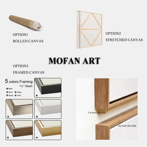Peinture à l'huile sur toile originale minimaliste moderne, peinte à la main, portrait, écologique, art mural haut de gamme pour la maison, MF2612, peinte à la main - Product Image 5