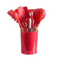 Ensemble de casseroles en fonte émaillée rouge minimaliste et écologique, 19 pièces, prix de gros Bright Houseware