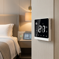 Termostato Digital Programable WIFI AC8300F para Fan Coil de 2/4 Tubos, Diseño Cuadrado Moderno, 220V, PC+ABS Ignífugo, Ahorro de Energía
