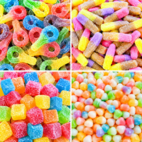Gummy snoep voor groothandel, diverse vormen, zacht, kauwbaar, fruit, 1KG, Halal gummy snoep, snoep en zoetigheden