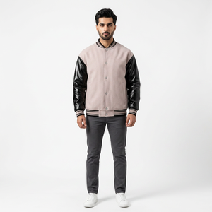 Vestes universitaires personnalisées à manches longues pour hommes, à la mode, à bas prix, vestes de baseball respirantes personnalisées avec broderies et patchs à vendre - Product Image 1