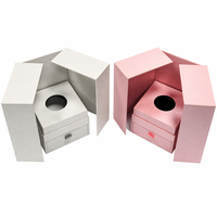 Boîte cadeau rigide de luxe à double porte avec logo personnalisé, fermeture magnétique, revêtement UV, insert tiroir pour parfums, cosmétiques, emballage de fêtes