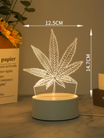 Lampe de table de football en forme de joueur de football avec plaque acrylique 3D, lumière LED intérieure USB pour la décoration de la chambre à coucher et du chevet