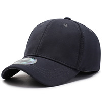 Gorra de béisbol casual para mujer, estilo domo, no ajustable, de tela vaquera, con visera curva, bordado a mano, 6 paneles, Dobby, logotipo en blanco