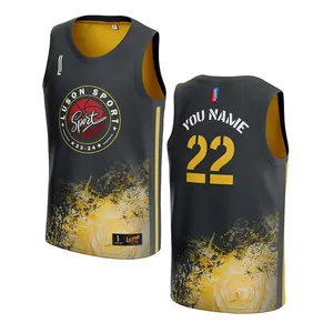 LUSON logotipo personalizado muestra baloncesto Jersey moda famosa personalizada jugador de baloncesto Jersey para hombre