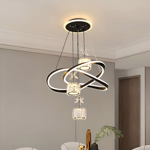 Lustres modernes en cristal de luxe avec télécommande, lampe LED de salon à détection avancée, 120W 165-220V 3CCT, éclairage suspendu - Product Image 3