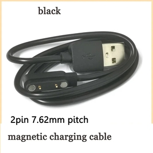 สายชาร์จแม่เหล็ก USB 7.62 มม.ชาย 2 Pin Pogo สายชาร์จแม่เหล็กสําหรับสมาร์ทนาฬิกา <span class=keywords><strong>GT88</strong></span> G3 KW18 Y3 KW88 GT68 - Product Image 3