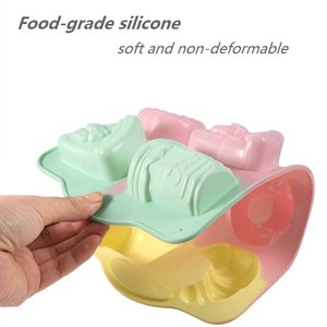 Stampo in Silicone a 8 Cavità Resistente alle Alte Temperature, Utensili per Torte con Abbinamento Colori per Biscotti e Budini Fai-<span class=keywords><strong>da</strong></span>-Te - Product Image 2