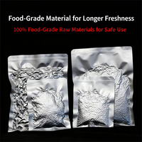 Sachets rétorte en PET/alu argenté, thermoscellables et étanches. Écologiques pour la conservation de la viande et des céréales.