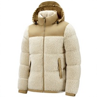 Nouvelle Doudoune d'Hiver Homme 2026 Doublée Velours, Épaisse et Chaude, Anti-Froid, à Capuche, Réversible, Style Sportif, pour le Commerce Transfrontalier