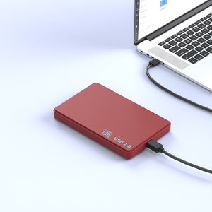 移动硬盘盒 <span class=keywords><strong>2</strong></span>.5 英寸 SATA 外置 USB2.0 红色塑料胶材质 适用于笔记本电脑读取 - Product Image 2