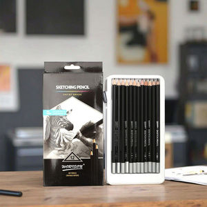 Juego de lápices de <span class=keywords><strong>dibujo</strong></span> de artista, caja fuerte suave, no tóxicos, estándar, <span class=keywords><strong>para</strong></span> suministros de arte, 12 Uds. - Product Image 3