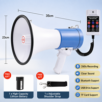 Mégaphone Bluetooth portable rechargeable ANT5PPE avec enregistrement sur carte USB/TF et haut-parleur PA