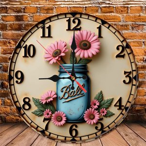 Round Wooden Wall <b>Clock</b> 25Cm Silent Quartz Home Decor Living Room Bedroom <b>Clock</b> - Product Image 6