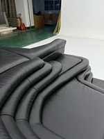 Modernes Modulares Sofa-Set Unregelmäßige Form Hochdichter Schaumstoff Kunstleder für Wohnzimmermöbel Couch für den Heimgebrauch