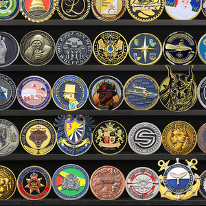 Moneda Conmemorativa de Metal Personalizada <span class=keywords><strong>con</strong></span> Personaje 3D Grabado, de Aleación de Zinc Plateada, de Doble Cara, <span class=keywords><strong>con</strong></span> Borde de Cuerda Trenzada - Product Image 6