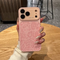 Coques de téléphone anti-chute tendance à imprimé léopard avec grande fenêtre pour iPhone 17 Pro Max, compatibles Apple 16, 15, 14, 13 – Vente en gros