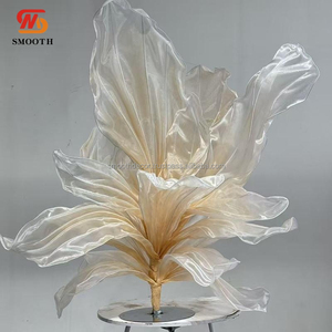 Instalación de Arte de seda gigante hecha a mano personalizada de gama alta suave para decoración de escenario de boda escaparate flor gigante - Product Image 1