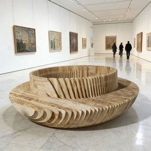 Chaise et tabouret en fibre de verre en forme de L pour salle d'attente de centre commercial, design moderne extérieur, anti-corrosion, écologique, confortable, usage commercial - Product Image 6