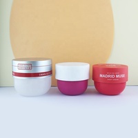 Bocaux en plastique PP en forme de bol 150ml/200ml/300ml/500ml, pots cosmétiques vides colorés avec couvercles à vis pour soins de la peau, lotions et gommages corporels