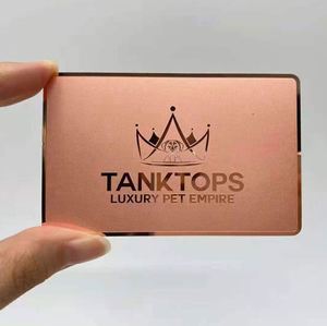 Tarjetas de Visita de Metal Negro con Baño de Oro, Grabado Láser y Color en Relieve - Product Image 3