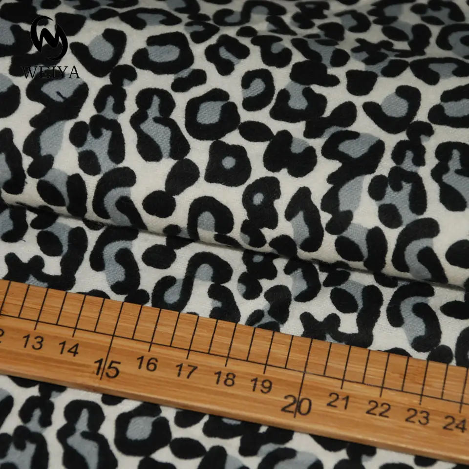 Camicia invernale personalizzata calore indumenti da notte cotone animale leopardo flanella stampa tessuto per indumento