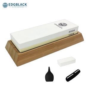 Piedra de Afilar Profesional de Doble Cara con Base de Bambú, Grano 3000/<span class=keywords><strong>8000</strong></span>, para Acabado de Cuchillos de Chef - Product Image 2