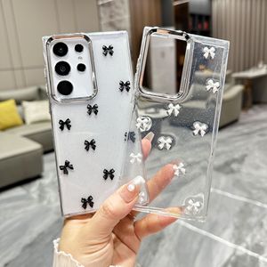 Funda de teléfono con lazo bonito transparente liso para <span class=keywords><strong>Samsung</strong></span> S25 24 <span class=keywords><strong>23</strong></span> Ultra Plus FE A56 55 35 26, funda de teléfono <span class=keywords><strong>a</strong></span> prueba de golpes - Product Image 1