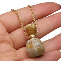 Pendentif flacon de parfum en pierre de lapis-lazuli naturel Hongzhuo