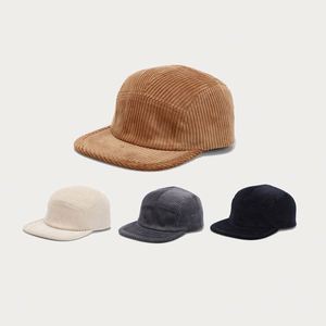 Arrival 5 Panels Fashion <b>Men</b> Vintage Corduroy Baseball <b>Cap</b> <b>Flat</b> Bill Hip Hop Sports Hat - Product Image 2