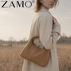 <span class=keywords><strong>Sac</strong></span> à bandoulière hobo en <span class=keywords><strong>cuir</strong></span> pleine fleur <span class=keywords><strong>grainé</strong></span> véritable pour femme, marron <span class=keywords><strong>camel</strong></span>, avec poignée anneau intégrée pour le quotidien et le travail - Product Image 2