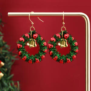 Pendientes de Aleación Estilo Europeo-Americano, Aretes de Navidad Unisex, Campana de Moda, Árbol de Navidad, Regalo, Venta al por Mayor Transfronteriza - Product Image 1
